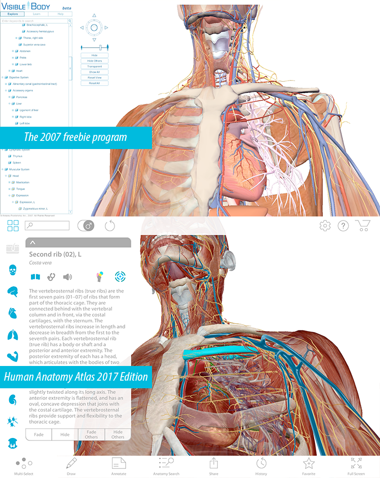 Human Anatomy Atlas, then and now.