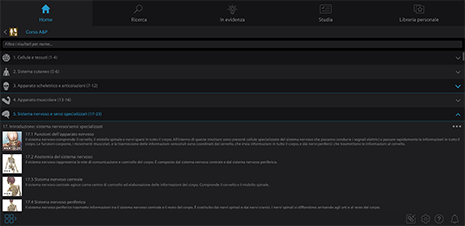 Visible Body Suite showing A&P course content