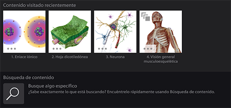 Content Search in Visible Body Suite